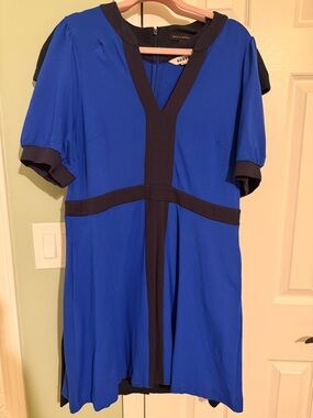 Boden Royal Blue Dress with Black Trim